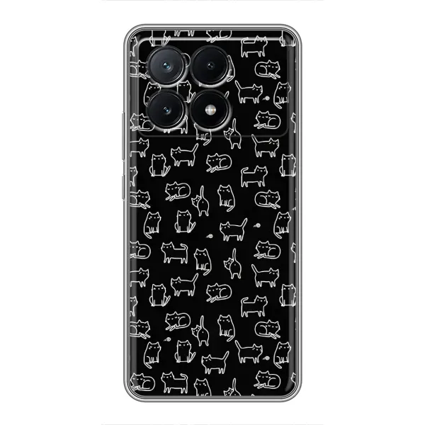 Чехол с рисунком «Котики на черном» для Xiaomi POCO X6 Pro (5G) Чехол с рисунком «Котики на черном» для Xiaomi POCO X6 Pro (5G)