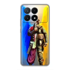 Чехол с картинкой (Патриотический КОЗАК) на Xiaomi POCO X6 Pro (5G) (Козак с крыльями)