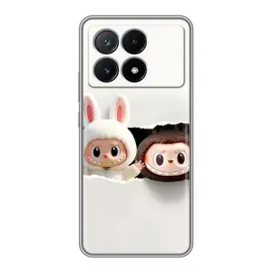 Чехол с принтом Лабубу для Xiaomi POCO X6 Pro (5G) (Фигурки Labubu)