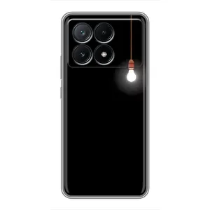 Чехол с картинками на черном фоне для Xiaomi POCO X6 Pro (5G) (Лампочка)