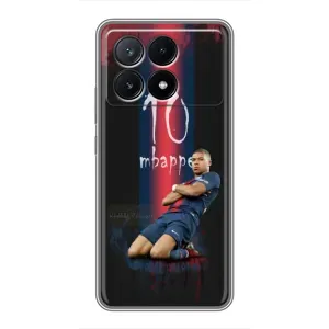Чехол (TPU) с Футболистом на Xiaomi POCO X6 Pro (5G) (MBAPPE 10)