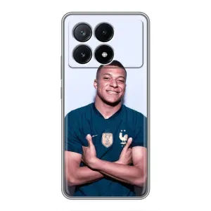 Чехол (TPU) с Футболистом на Xiaomi POCO X6 Pro (5G) (Мбаппешичка)