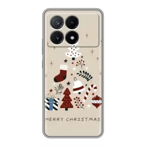 Чехол Санта Клаус для Xiaomi POCO X6 Pro (5G) (Merry Christmas)