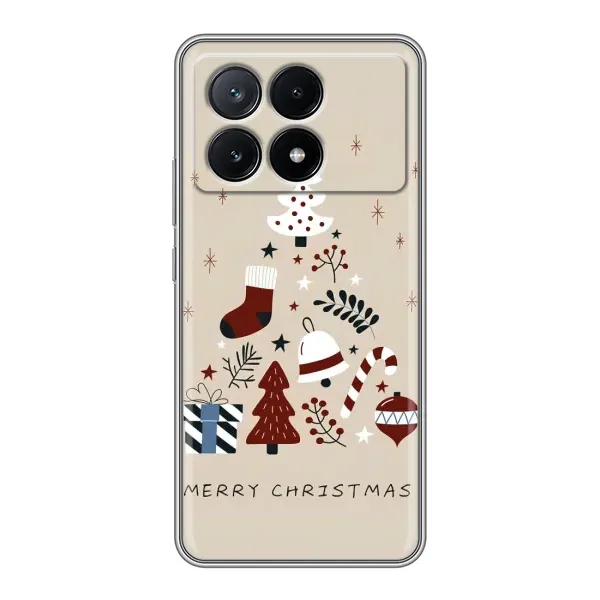 Чехол с рисунком «Merry Christmas» для Xiaomi POCO X6 Pro (5G) Чехол с рисунком «Merry Christmas» для Xiaomi POCO X6 Pro (5G)