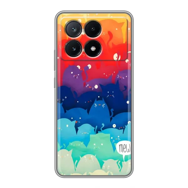 Чехол с рисунком «Mew» для Xiaomi POCO X6 Pro (5G)