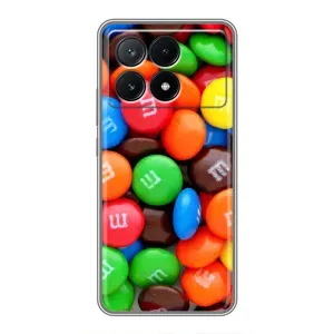 Чехол с изображением вкусной еды для Xiaomi POCO X6 Pro (5G) (Разноцветные M&M'S)