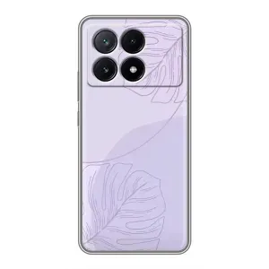 Чехол цветочный дизайн для Xiaomi POCO X6 Pro (5G) (Монстера фиолетовая)