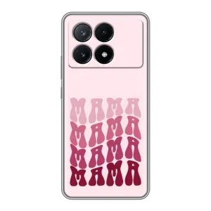 Чехлы на день мамы для Поко Х6 Про (5G) (Надпись мама)