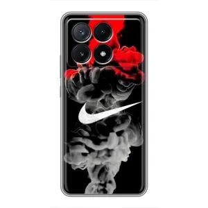Силиконовый Чехол на Xiaomi POCO X6 Pro (5G) с картинкой Nike (Nike дым)