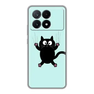 Силиконовый чехол с котиком для Xiaomi POCO X6 Pro (5G)