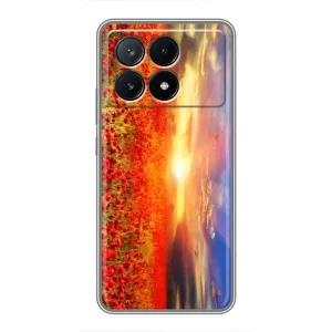 Чехлы с картинкой (Тюльпаны) на Поко Х6 Про (5G) (Поле тюльпанов)