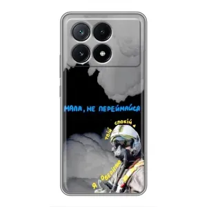 Чехол с Украинской символикой на Поко Х6 Про (5G) (Призрак Киева)