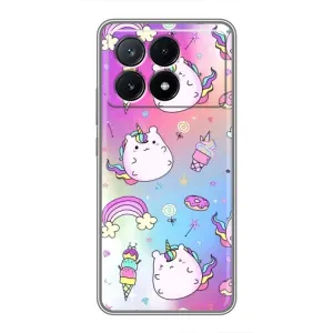 Чехол Unicorn на Xiaomi POCO X6 Pro (5G) (Радуга и Единорог)
