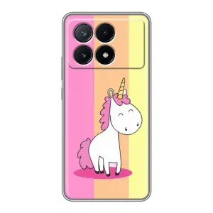 Чехол Unicorn на Xiaomi POCO X6 Pro (5G) (Радужный Единорог)