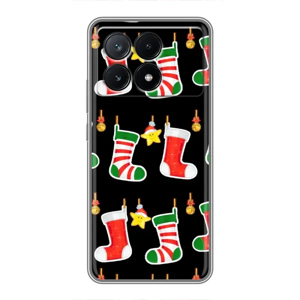 Чехол с рисунком «Рождественские подарки» для Xiaomi POCO X6 Pro (5G)