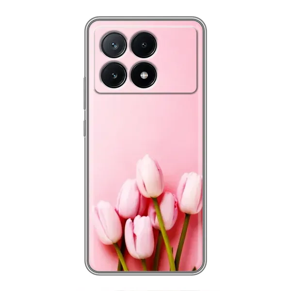 Чехол с рисунком «Розовые тюльпаны» для Xiaomi POCO X6 Pro (5G)