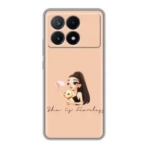 Силиконовый Чехол на Xiaomi POCO X6 Pro (5G) с картинкой Стильных Девушек (С собакой)