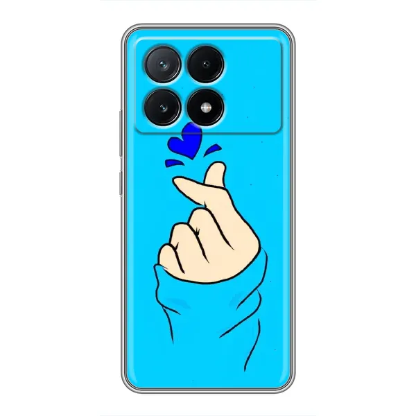 Чехол с рисунком «Сердце на синем» для Xiaomi POCO X6 Pro (5G) Чехол с рисунком «Сердце на синем» для Xiaomi POCO X6 Pro (5G)