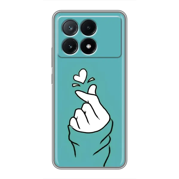 Чехол с рисунком «Сердечко на бирюзовом» для Xiaomi POCO X6 Pro (5G) Чехол с рисунком «Сердечко на бирюзовом» для Xiaomi POCO X6 Pro (5G)