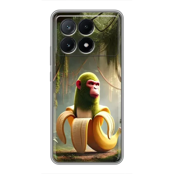 Чехол с рисунком «Шимпанзини бананини» для Xiaomi POCO X6 Pro (5G)