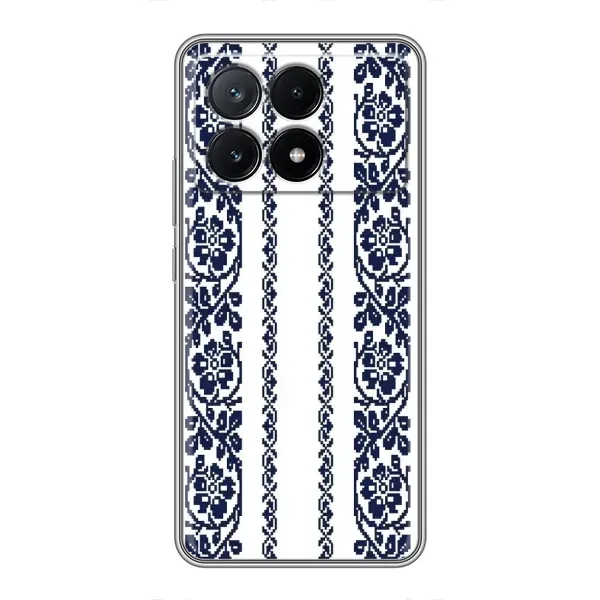 Чехол с рисунком «Синяя вышиванка» для Xiaomi POCO X6 Pro (5G) Чехол с рисунком «Синяя вышиванка» для Xiaomi POCO X6 Pro (5G)