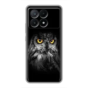 Чохли з принтом СОВИ для Xiaomi POCO X6 Pro (5G) (Сова на чорному)