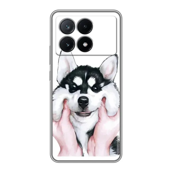 Чехол с рисунком «Собака Хаски» для Xiaomi POCO X6 Pro (5G) Чехол с рисунком «Собака Хаски» для Xiaomi POCO X6 Pro (5G)