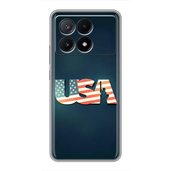 Чехол с рисунком «USA» для Xiaomi POCO X6 Pro (5G) Чехол с рисунком «USA» для Xiaomi POCO X6 Pro (5G)