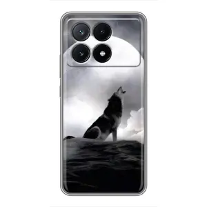 Чохол з Вовком на Xiaomi POCO X6 Pro (5G) (Вовк і місяць)