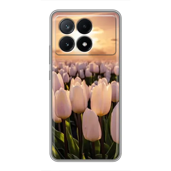 Чехол с рисунком «Закат с цветами» для Xiaomi POCO X6 Pro (5G)