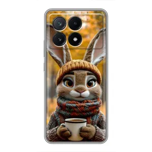 Друкований чохол 'Звірята з кавою' для Xiaomi POCO X6 Pro (5G) (Зайчик з кавою)