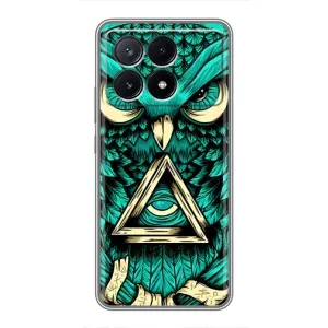 Чохли з принтом СОВИ для Xiaomi POCO X6 Pro (5G) (Зелена сова)