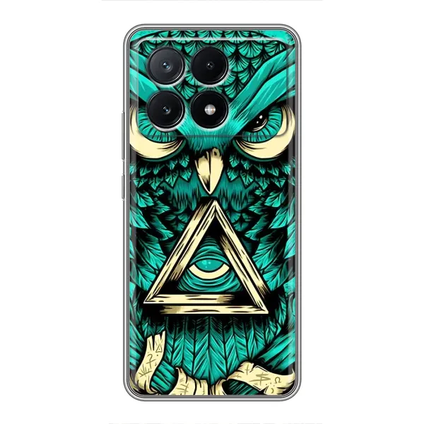 Чехол с рисунком «Зеленая сова» для Xiaomi POCO X6 Pro (5G) Чехол с рисунком «Зеленая сова» для Xiaomi POCO X6 Pro (5G)