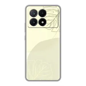 Чехол цветочный дизайн для Xiaomi POCO X6 Pro (5G) (Зелёный фон)