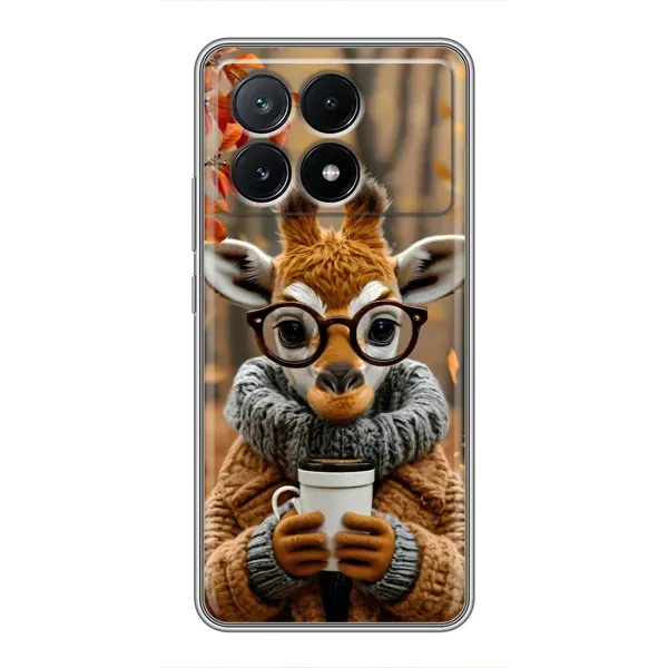 Чохол з малюнком «Жираф з кавою» для Xiaomi POCO X6 Pro (5G) Чохол з малюнком «Жираф з кавою» для Xiaomi POCO X6 Pro (5G)