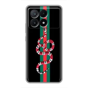Чохли бренд ГУЧЧІ для Xiaomi POCO X6 Pro (5G) (Змій Гуччі)