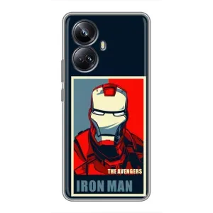Чехол Супергерой Железный человек на Realme 10 Pro Plus (Art Iron man)