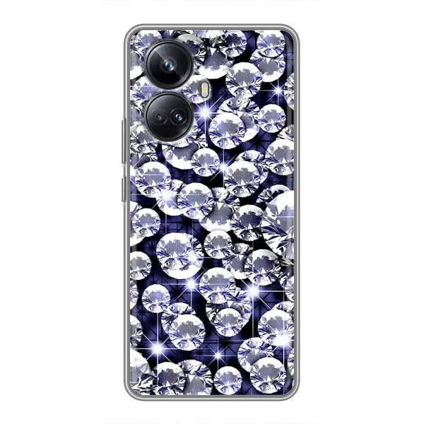 Чехол с рисунком «Бриллианты» для Realme 10 Pro Plus