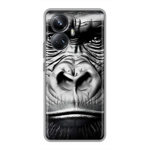 Чехол с рисунком «Черная обезьяна» для Realme 10 Pro Plus Чехол с рисунком «Черная обезьяна» для Realme 10 Pro Plus