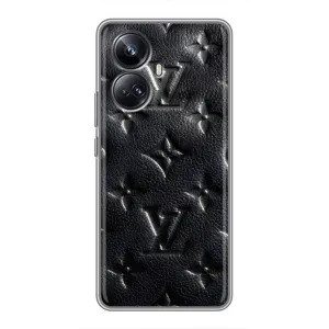 Текстурный Чехол Louis Vuitton для Реалми 10 про плюс (Черный ЛВ)