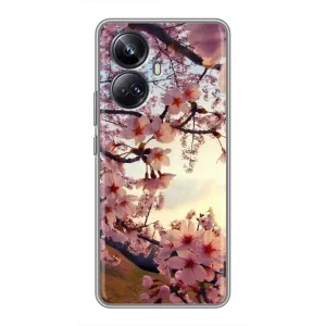 Чехол с принтом САКУРЫ на Realme 10 Pro Plus (Цветущая сакура)