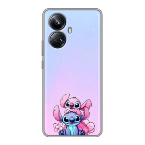 Чехол с рисунком Стич для Realme 10 Pro Plus (Энджл и Стич)