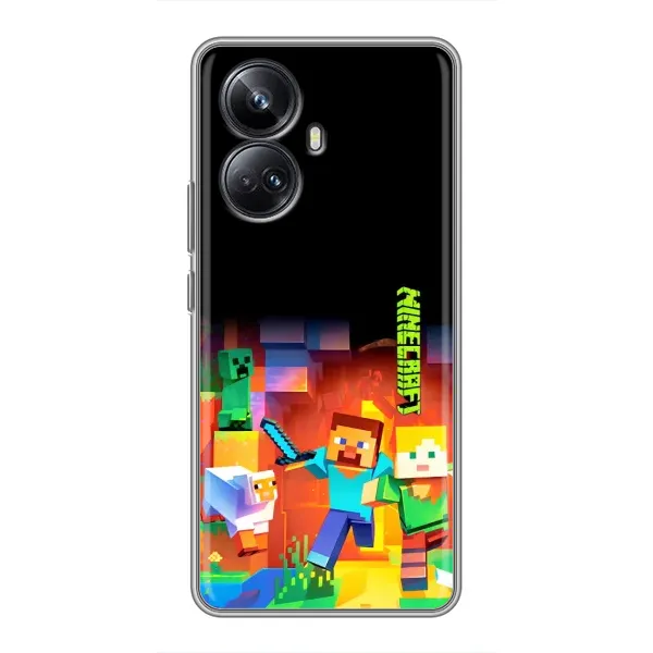 Чехол с рисунком «Герой Майнкрафт» для Realme 10 Pro Plus Чехол с рисунком «Герой Майнкрафт» для Realme 10 Pro Plus