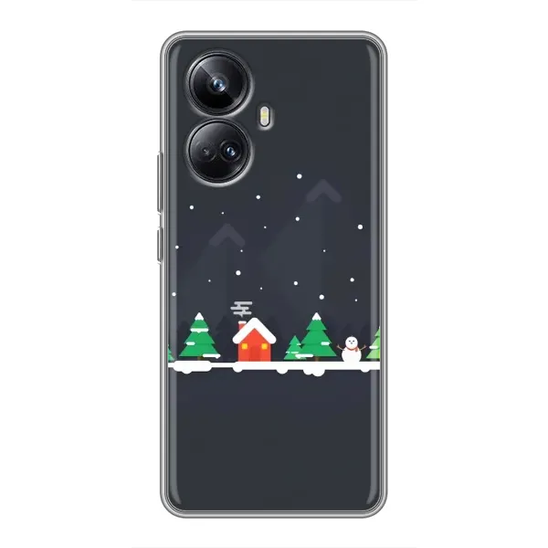 Чехол с рисунком «Город зимний» для Realme 10 Pro Plus Чехол с рисунком «Город зимний» для Realme 10 Pro Plus