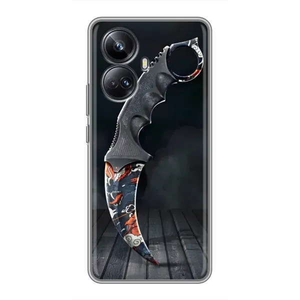 Чехол с рисунком «Кинжал КС ГО» для Realme 10 Pro Plus Чехол с рисунком «Кинжал КС ГО» для Realme 10 Pro Plus