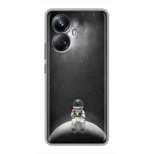Силіконовый Чохол з принтом "Космонавти" на Realme 10 Pro Plus (Космонавт романтик)