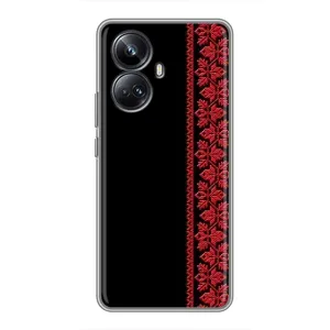 Силіконовый Чохол на Realme 10 Pro Plus (Червона вишиванка)