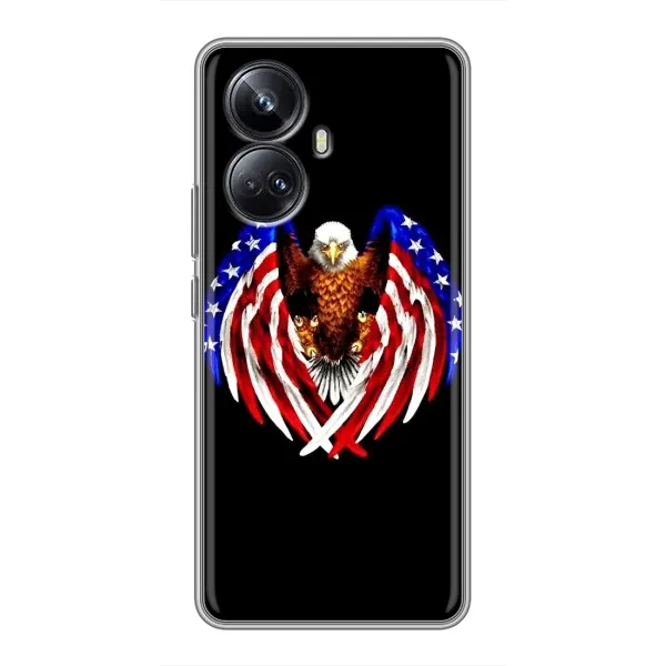 Чехол с рисунком «Крылья США» для Realme 10 Pro Plus