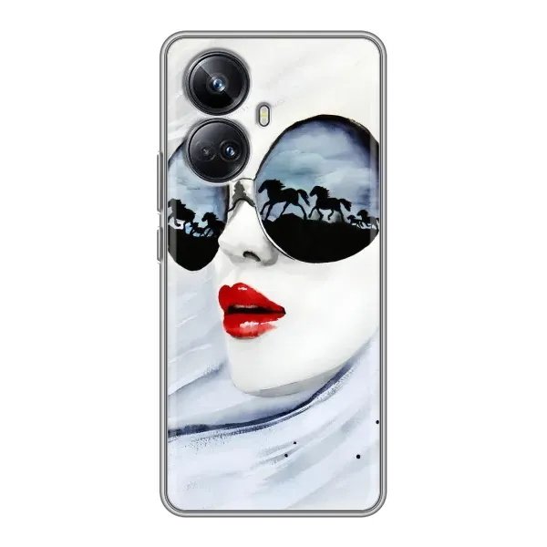 Чехол с рисунком «Любительница коней» для Realme 10 Pro Plus