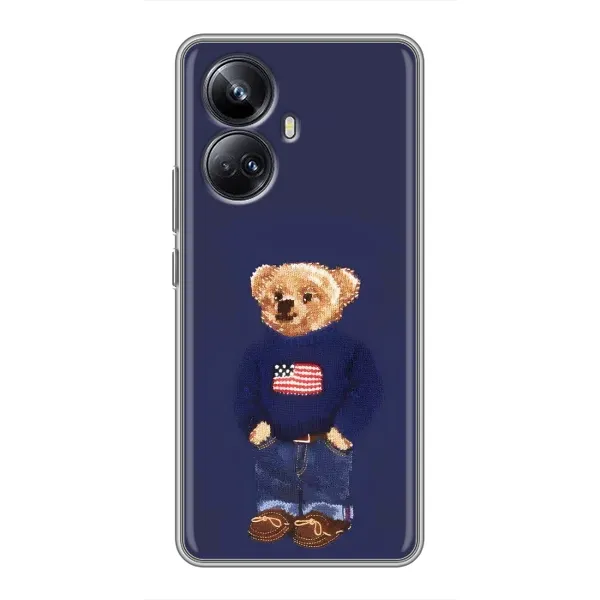 Чохол з малюнком «Мішка USA» для Realme 10 Pro Plus Чохол з малюнком «Мішка USA» для Realme 10 Pro Plus